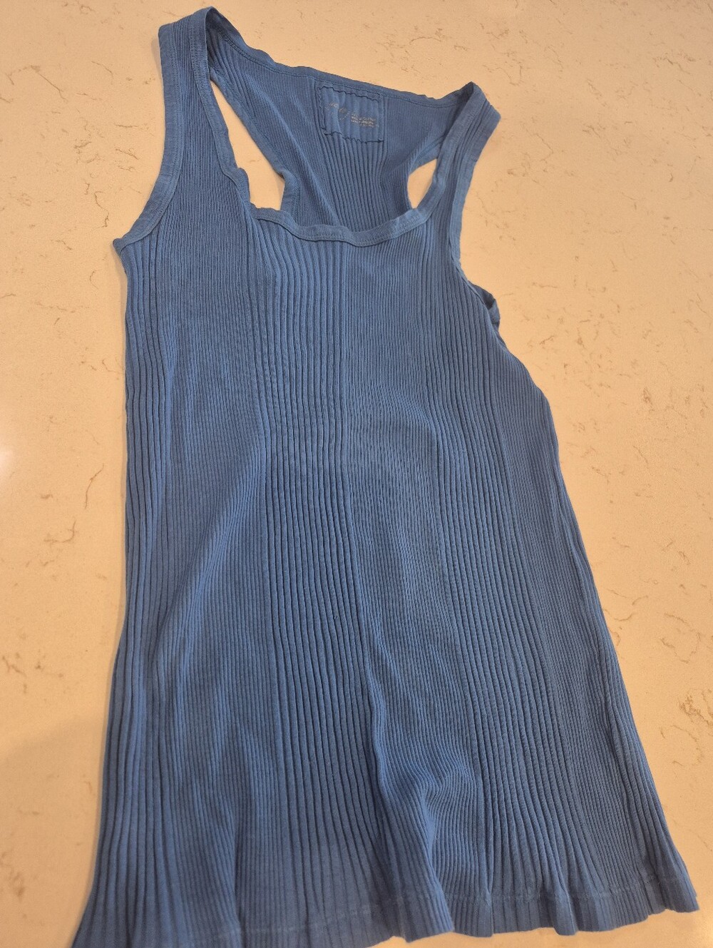 aerie Ribbed Racerback Tank Top - Blue